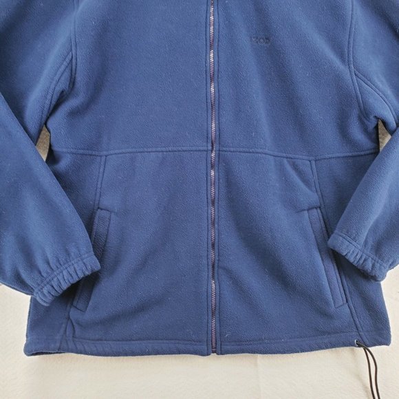 IZOD Jacket Men's Full Zip High Neck Long Sleeve Sweatshirt Fleece Pockets Blue - Picture 8 of 11